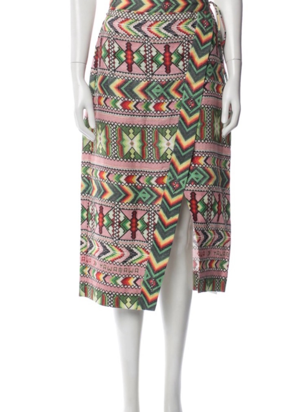 FARM Rio 100% Linen Wrap Maxi Skirt